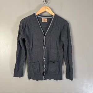 Hope & Henry Boys Tipped Cardigan with Elbow Patches